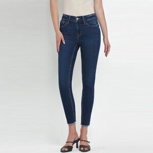 Vervet Mid Rise Raw Hem Crop Skinny Jeans